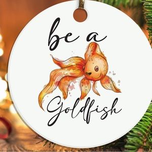Gold Fish Christmas ornament